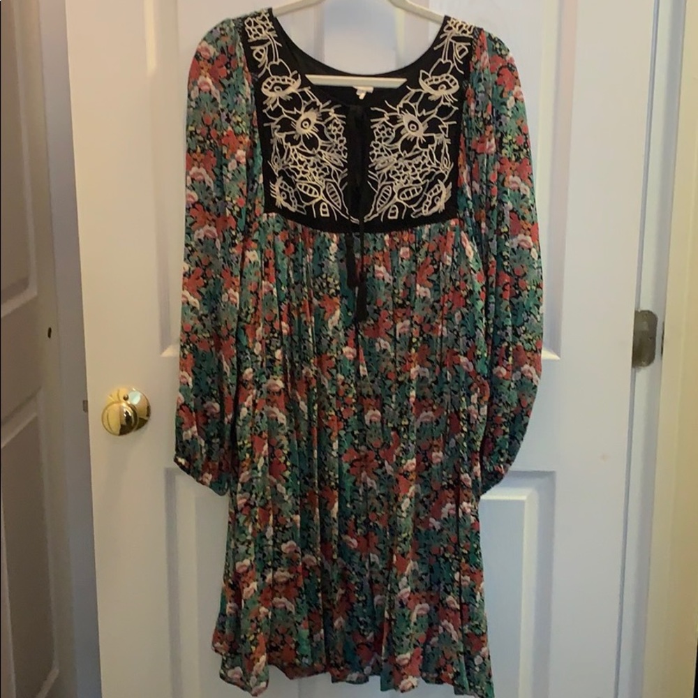 Anthropologie boho floral dress